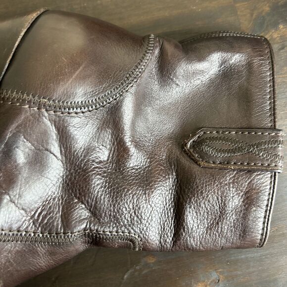 Frye Women Size 8B Boots Cowboy Western Pull On Shoes Heel Black Leather Jackie - Picture 16 of 16